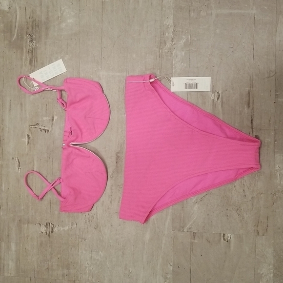 💕FRANKIE'S💕 Ribbed Bikini (Tolly Underwire Top + Jenna High Waist Bottoms) M/L - Picture 6 of 9